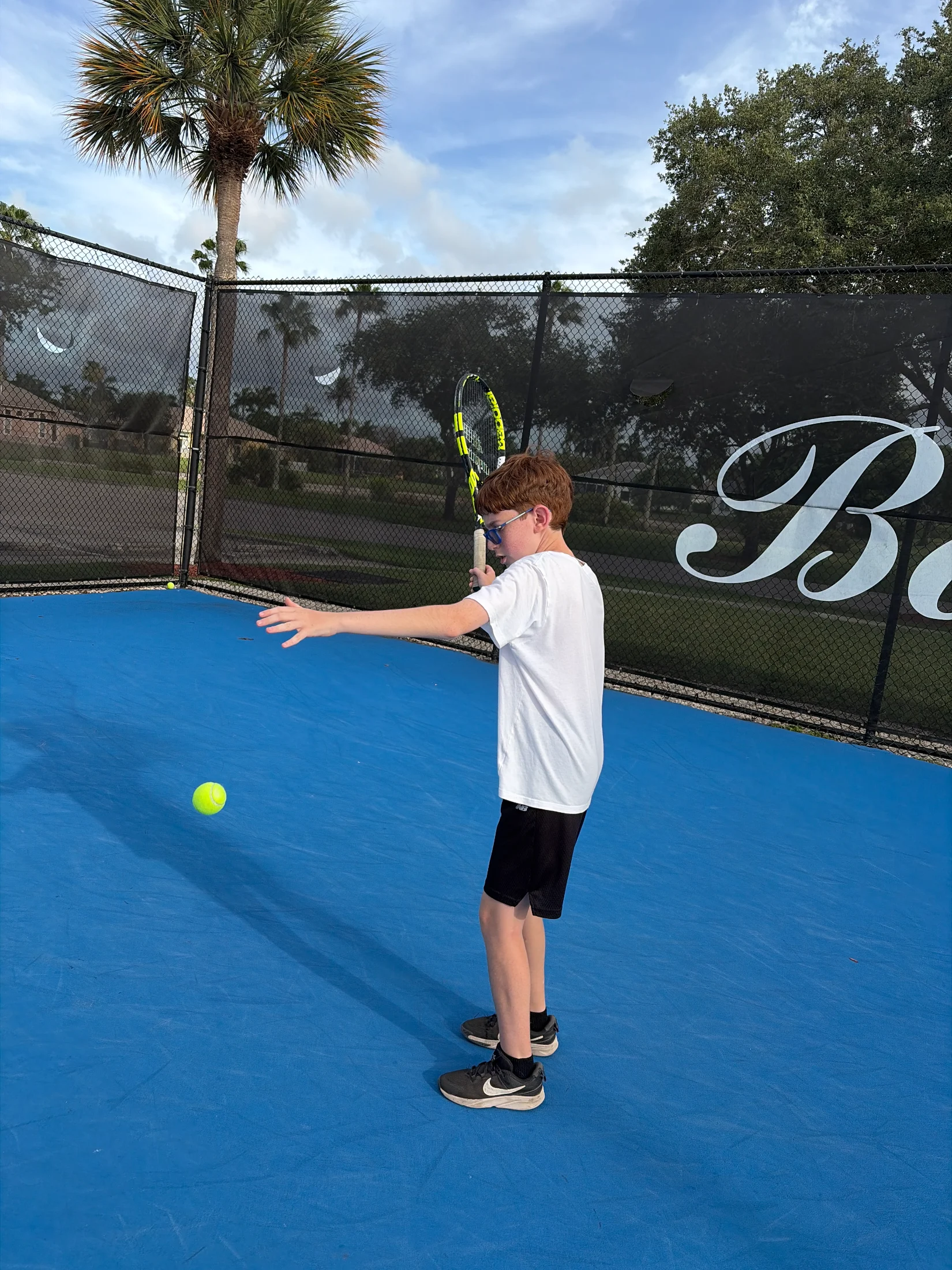 Eric's third session, and already ripping forehands!